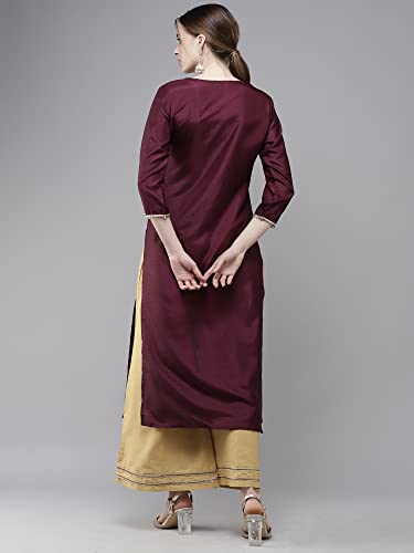Image of INDO ERA Women's Cotton Straight Fit Straight Kurta