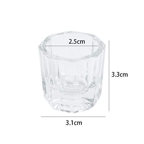 Pokinge 2 Pzs Vasos Acrílicos para Uñas de Vidrio miniatura 2