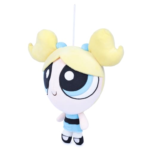 Image of Mirada Powerpuff Girls Bubbles Soft Plush Toy - 28cm | Official Licensed Cartoon Stuffed Character for Kids & Girls | Super Soft, Cuddly & Huggable Plush | Ideal Gift for Birthday /Christmas /Diwali