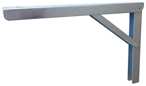 Sunload Consola dobrável de aço galvanizado, dobrável e ajustável (300 mm – galvanizado)