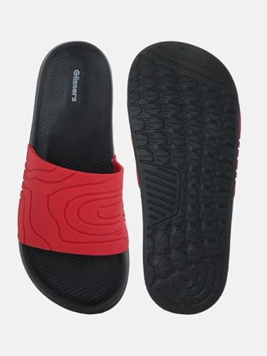 Image of Men & Boys Embossed Sliders | Soft EVA Flip Flops & Slippers