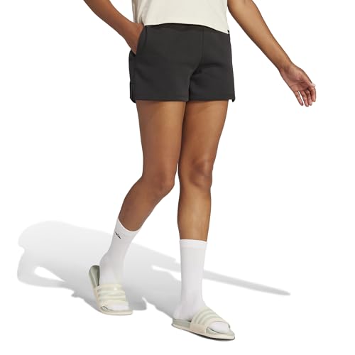 Adidas Femme Essentials Small Logo Feel Cozy Shorts, Black/White, Xl - 6