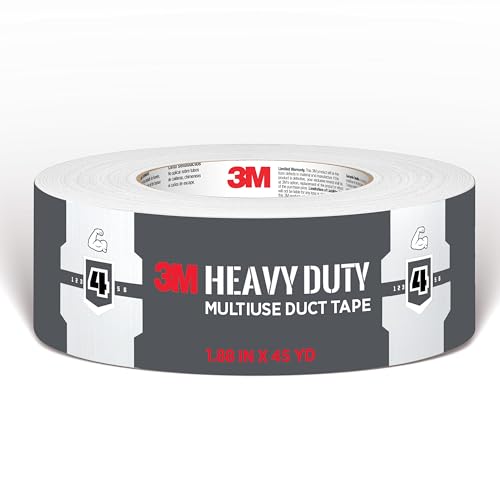 3M White Duct Tape, 1.88in x 45yd, 1 Roll, Heavy Duty Multi-Surface, Temporary Solutions for...