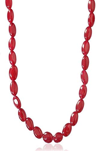 Ruby Red Color Quartz Smooth Oval (mani) Shape Gemstone Beads 1 Strand 6x8 MM Jewelry Making, Price, Prepared Exclusively by Manbhar Gems Earring 1 Pair-image-18