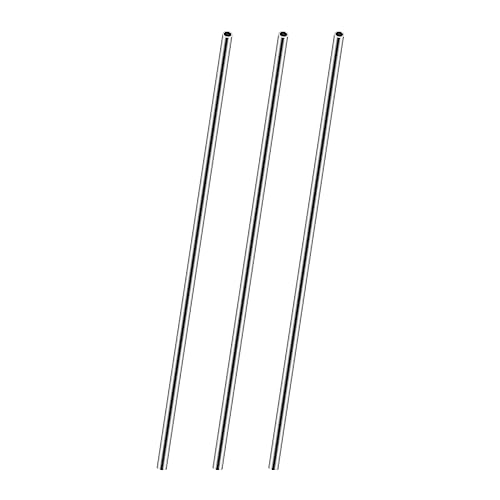 iMeistek 3 x runde Rohre aus 304 Edelstahl, 6 mm Außendurchmesser, 1 mm Wandstärke, 300 mm Länge, nahtloses Metall, gerades Rohr für Zuhause, Gartendekoration, Industriemaschinen, Bastelarbeiten