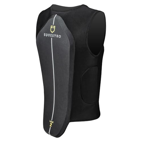 Equestro Corpetto Adulto Modello Safety Vest PRO 158/167S, Nero