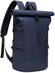 Unisex Rolltop Backpack, 33L Waterproof, Lightweight, for 15.6-Inch Laptop, Ideal for Work, School and Outdoor Use