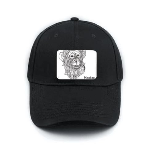 Casquette de baseball noire réglable pour masquer les cheveux décoiffés en un geste