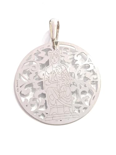Argent sterling Leyre médaille vierge aux finitions miroir haut de gamme