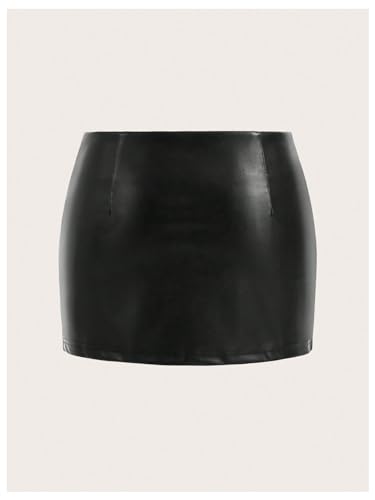 WDIRARA Women's Zip Front Buckle PU Leather Bodycon Mini Skirt Rave Club Y2k Skirt2