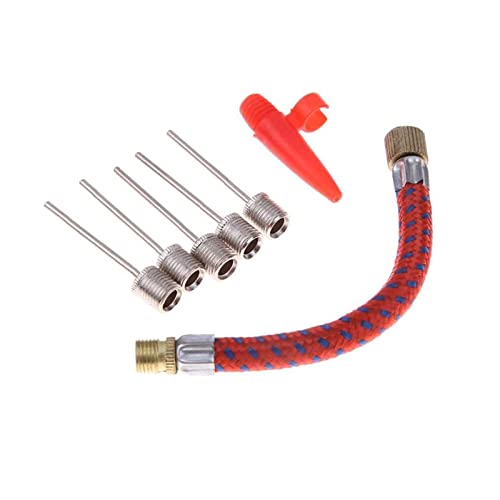 Ballpumpen Aufblasnadel,Ball Pumpe Nadel,Luftpumpennadeln aus Edelstahl,Luftpumpe Nadeln,Ventilnadeln für Ballpumpe,Mit Schlauch und Spritzdüse,Basketball,Fußball,Volleyball,Wasserball,Gymnastikbal