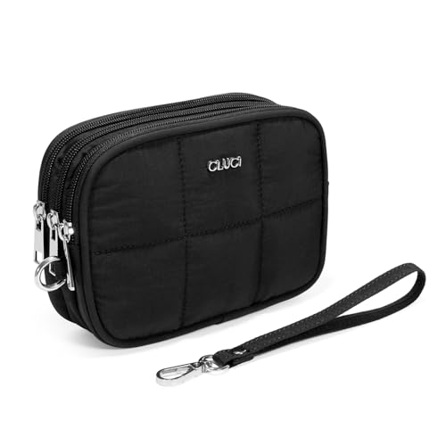 CLUCI Quilted Duffel Bag for Women Bundles with Mini Backpack Keychain Wallet