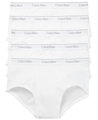 Calvin Klein Men's Cotton Classics 5-Pack Brief - Small - 5 White