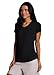 RBX Active Running Shirt for Women, Buttery Soft Lightweight Space Dye V-Neck T-Shirt Black Peached L