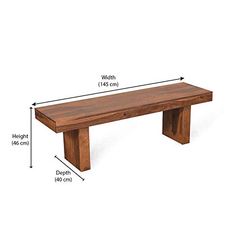 Image of Custom Decor Six Seater Dining Table Set (Brown) (6 Seater Foster with Bench White Off)
