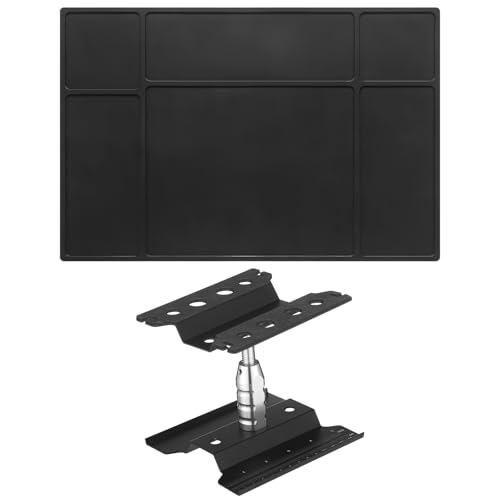 Chunful RC Car Repair Work Stand Set, 12 x 18 Inch Silicone RC Pit Mat and Repair Workstation...