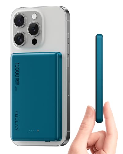 Kuulaa Power Bank Magnetico 10000mAh PD 20W, Ultra-slim Caricabatterie Portatile Wireless USB C Ricarica Rapida PD QC 3.0, Mag-safe Power Bank con USB-C Compatibile con iPhone 15 14 13 12 Pro Max Mini