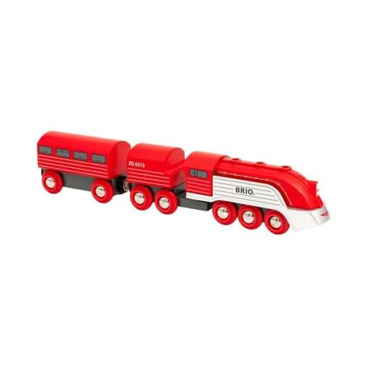 Brio World 33557 - Streamline Train - 3 Piece Wooden Toy Train Set for Kids Ages 3 and Up