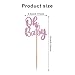 24pcs Oh Baby Cupcake Toppers, Glitter Baby Shower Cake Topper Party Decorations Cute Cupcake Picks Party Supplies for Wedding Birthday Baby Shower Decor (pink)