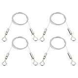 JKAPCYJFHF 4 Pcs 2m x 1.5mm Heavy Duty PVC Coated Adjustable Picture Hanging Wire Kit