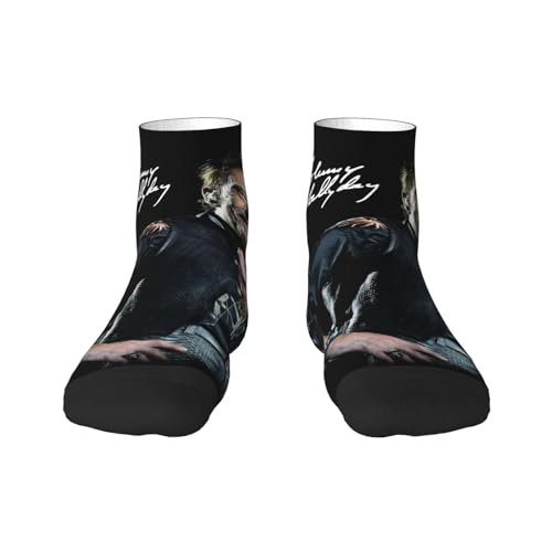 Johnny Singer Hallyday Rock Star – chaussettes à motif funky pour adultes, nouveauté, Design intelligent, chaussettes décontractées en coton pour la...