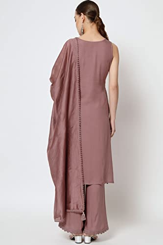 Women's Rayon Lucknowi Chikankari Embroidery Straight Kurta,Palazzo and Dupatta Set2