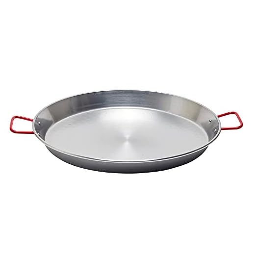 Garcima 18-Inch Carbon Steel Paella Pan, 46cm, Medium, Silver