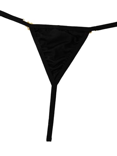 Image of RoseSeek Women's Sparkling Butterfly Chain Underwear Low Rise Cheeky G String Panty