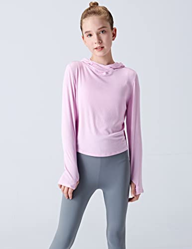 3 Pack Youth Girls Hoodies Long Sleeve Shirt Lightweight Dry Fit Athletic Pullover Tops with Thumbholes2