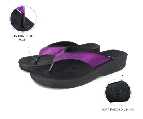 Image of AEROTHOTIC Original Orthotic Comfort Thong Style Flip Flops Sandals for Women with Arch Support for Comfortable Walk