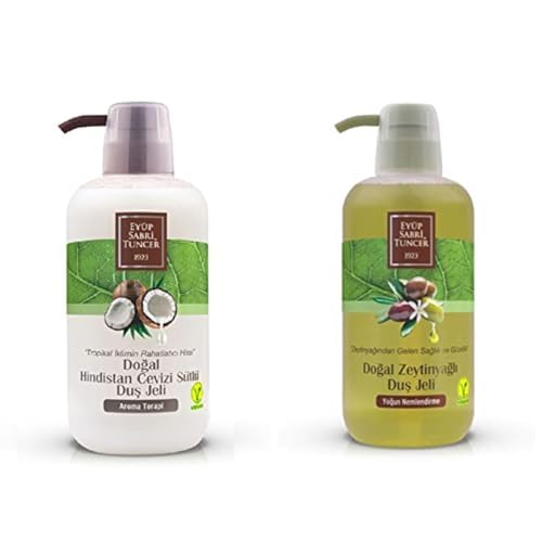 Eyüp Sabri Tuncer Doğal Hindistan Cevizi Sütlü Duş Jeli (600 Ml) xEyüp Sabri Tuncer Doğal Zeytinyağlı Duş Jeli (600 Ml)