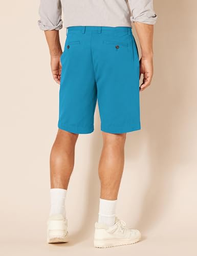 Image of Amazon Essentials Men's Classic-Fit 9 inch Cotton Twill Chino Shorts with Button-Through Pockets