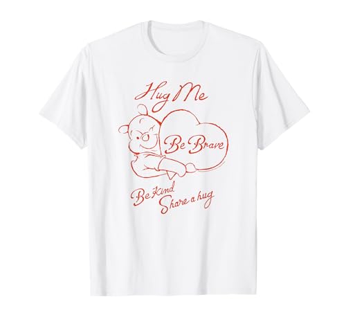 T-shirt Winnie Disney 100 Be Brave Be Kind message bienveillant