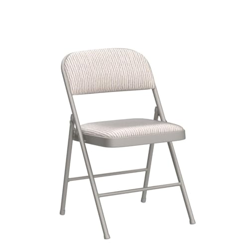 Crystals Deluxe Fabric Padded with Heavy Duty Steel Metal Frame Folding Back Rest Chair for Home Garden Office Computer Desk (2)