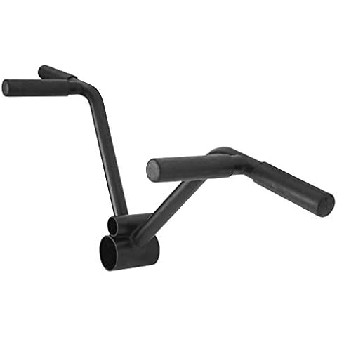Luwint Multi-Grip T Bar Row Barbell Handle, Solid Steel V Straight Landmine Attachment, Fits 1 & 2 Inch Olympic Bars, Home Gym Equipment for Deadlift Squat Tricep Back Workout Cover