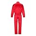 Men's Cargo Jumpsuit Worker Fashion Solid Zipper Stand Collar Long Sleeves Loose Comfy Workwear Romper Playsuit Red 3X-Large