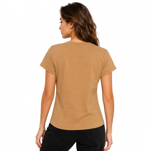 Image of London Hills tops for woman | tshirt for woman | t shirt for womans| tops for women western | western tops for woman's | women t shirt | women tees | gym tshirt for women workout | t shirts Round Neck