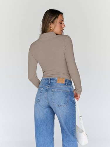 Image of Trendy Queen Women's Turtleneck Long Sleeve Shirts Basic Underwear Tops Winter Clothes 2026
