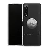 DeinDesign Coque en Silicone Compatible avec Sony Xperia X5 IV Etui Silicone Coque Souple Planète Black & Bold Space