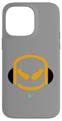 Funny DJ Mallow's SmilingFace �n�[�t�J���[ �I�����W�ƃu���b�N �X�}�z�P�[�X iPhone 14 Pro Max �p