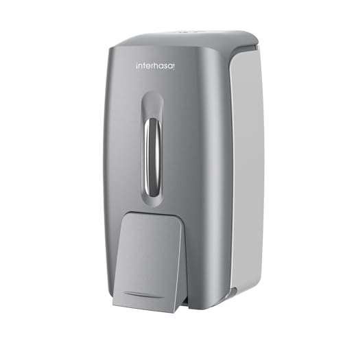 Soap Dispenser Wall Mount 28oz Commercial Hand Soap Dispenser for Bathroom Liquid Gel Hand Sanitizer Dispenser No Drilling Silver