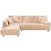 NIBESSER Fundas para Sofá Chaise Longue Fundas de Sofa Elasticas 2 Plazas Cubiertas Protector para Sofa Lavable Universal Suave Elegante para Sala Dormitorio Hotel(Beige，3 plazas+ 4 plazas)