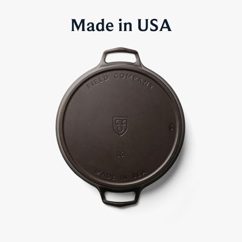 Field Company No.16 Double-Handled Cast Iron Skillet—Smoother, Made in USA, Vintage Style, Preseasoned - Image 3