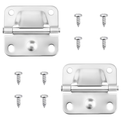 2PCS Stainless Steel Cooler Hinge Replacement for Coleman Cooler Hinges with Screws Compatible with Coleman Ice Chest Models 5235 5250 6262 6270 and More Camping Cooler Accessories