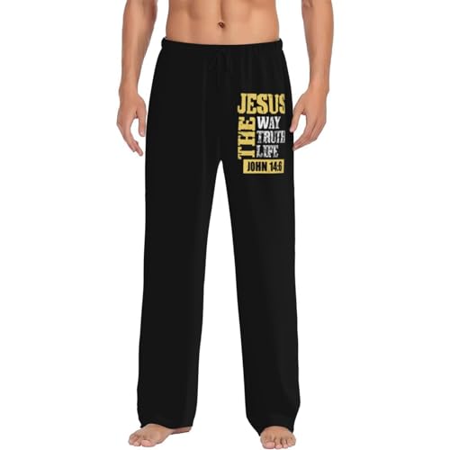 The Way, Truth, Life John 14 6 Bible Verse Christian Faith Men'S Pajama Pants Sleep Pant With Pockets And Drawstring