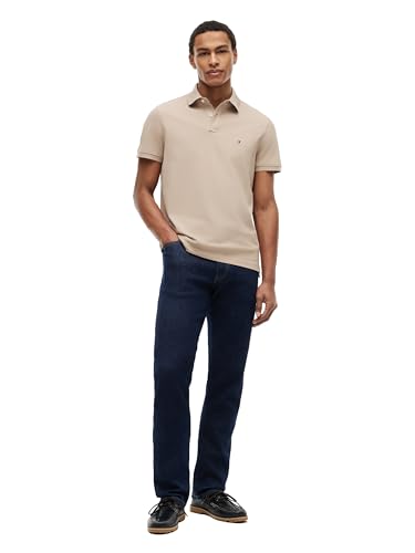 Image of Tommy Hilfiger Men's Short Sleeve Polo Shirts in Regular Fit With Stretch and Organic Pique Cotton