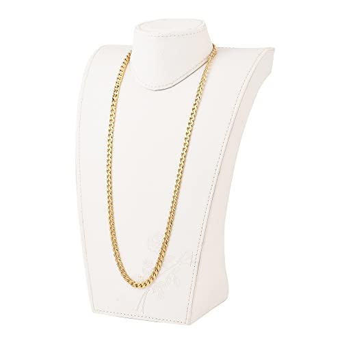 Image of Via Mazzini Gold Plated No-Tarnish No-Fading Stainless Steel 7mm Thickness Chunky Hip-Hop 30 inch Long Chain Necklace For Men And Women (NK1056) 1Pc