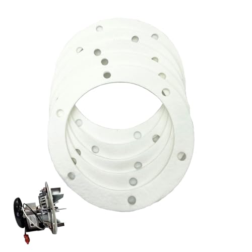 Image of POAAOQ 6" Pellet Stove White Gasket for Combustion Exhaust Fan Mounting Blower to Housing Seal with 100