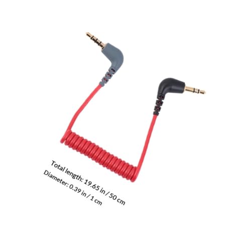 Cable de audio extensión 3.5mm rojo 0.75 m miniatura 2