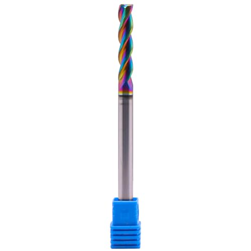 Image of 1 /4 inch 3 Flute Solid Carbide Long End Mill, 3 inch Overall Length, DLC Coated | 37 Helix, 1 /4 inch Cutting Dia, 1 /4 inch Shank Dia, 1-1 /8 inch Length of Cut for Milling Aluminum and Copper, Square End